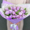Видео обзор букета Лавандовое небо - букет из тюльпанов сиренево-фиолетового цвета